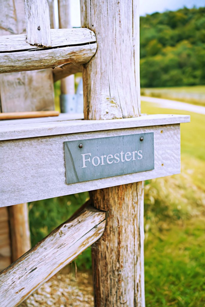 The sign post attached to Foresters Lodge at Loose Reins