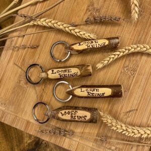 Wooden Rustic Loose Reins Keyrings