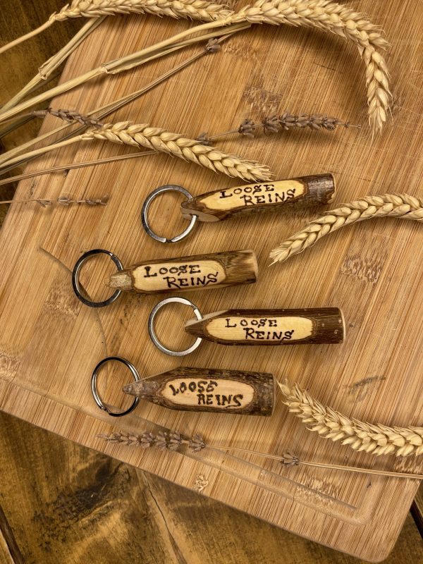 Wooden Rustic Loose Reins Keyrings